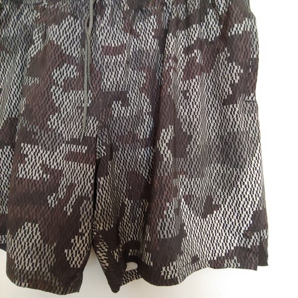 Nike Mens Black/Grey/Brown Lined Logo Swim Trunk Shorts XXL - Picture 5 of 13